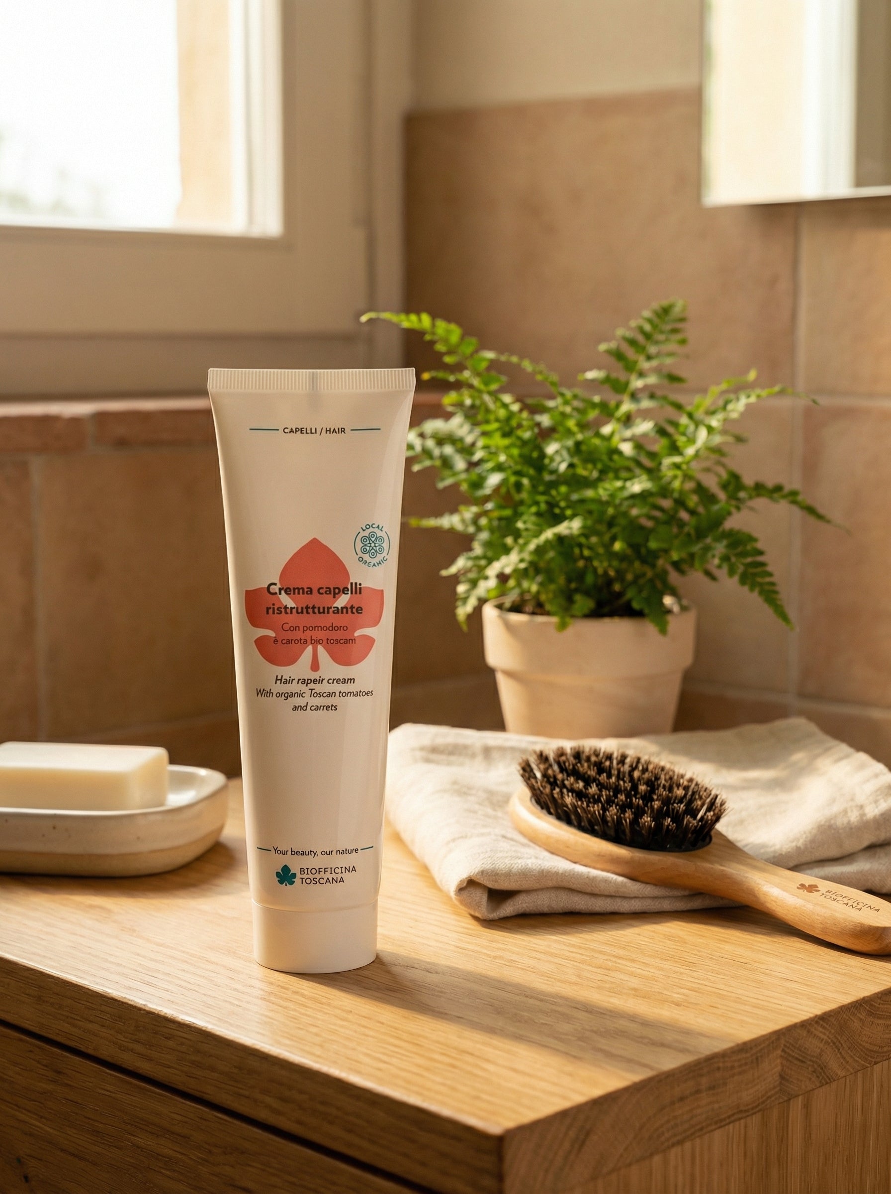 Crema capelli ristrutturante Idratante Protettiva by Biofficina Toscana — hero product photo