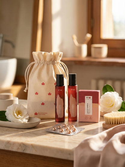 Gemma di Camelia – Mix di attivi e Vitamina C Kit Illuminante Uniformante by Biofficina Toscana — hero product photo