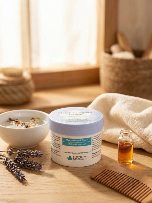 Maschera capelli frappé Lisciante Idratante Anti-crespo by Biofficina Toscana — hero product photo