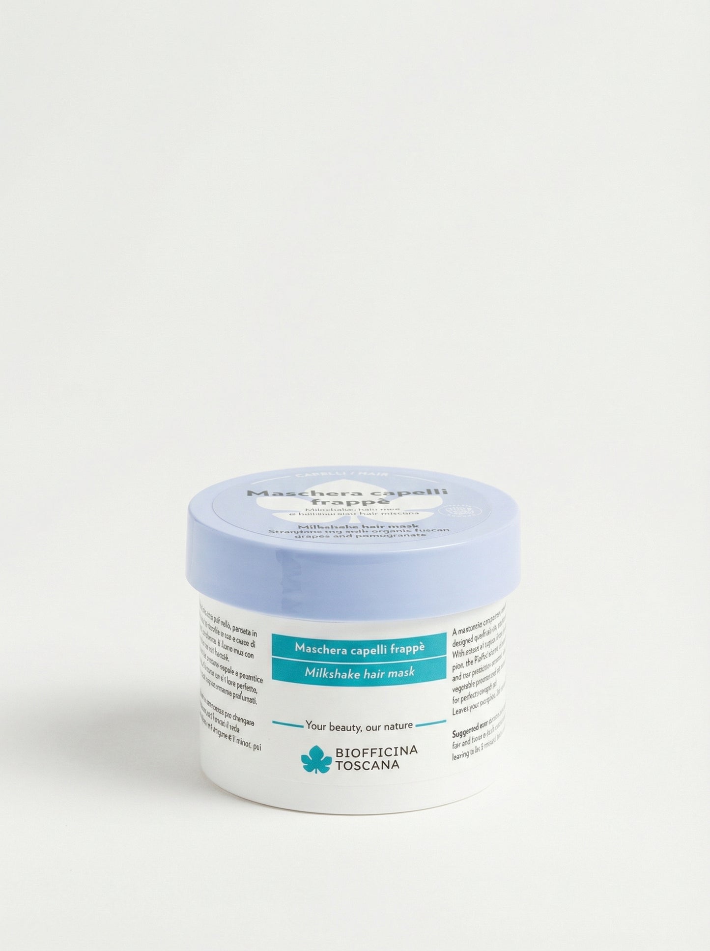 Maschera capelli frappé Lisciante Idratante Anti-crespo by Biofficina Toscana — product photo on white background