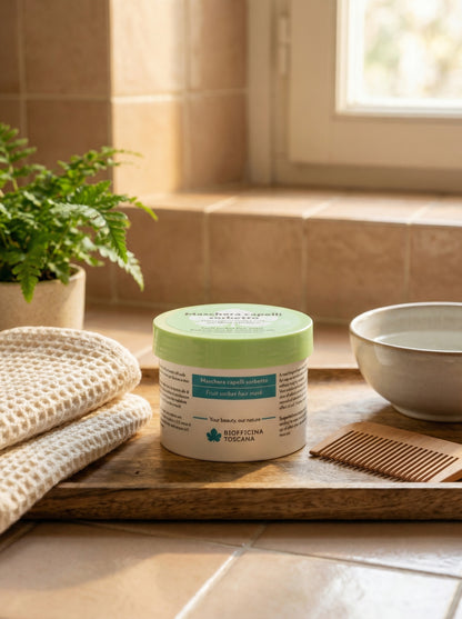 Maschera capelli sorbetto per Onde e Ricci Nutriti e Definiti by Biofficina Toscana — hero product photo