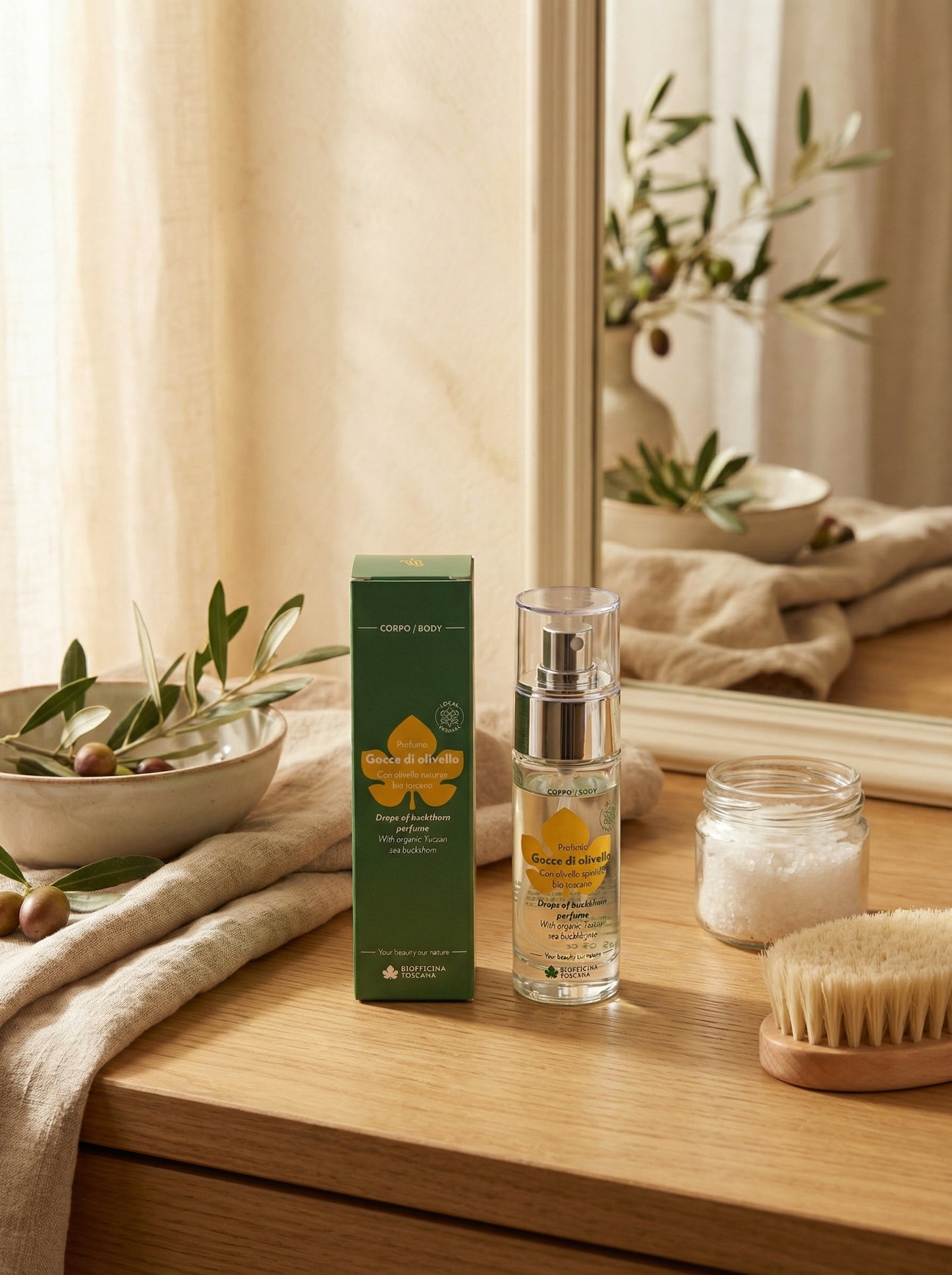 Profumo Gocce di olivello - Fragranza Naturale Avvolgente by Biofficina Toscana — hero product photo
