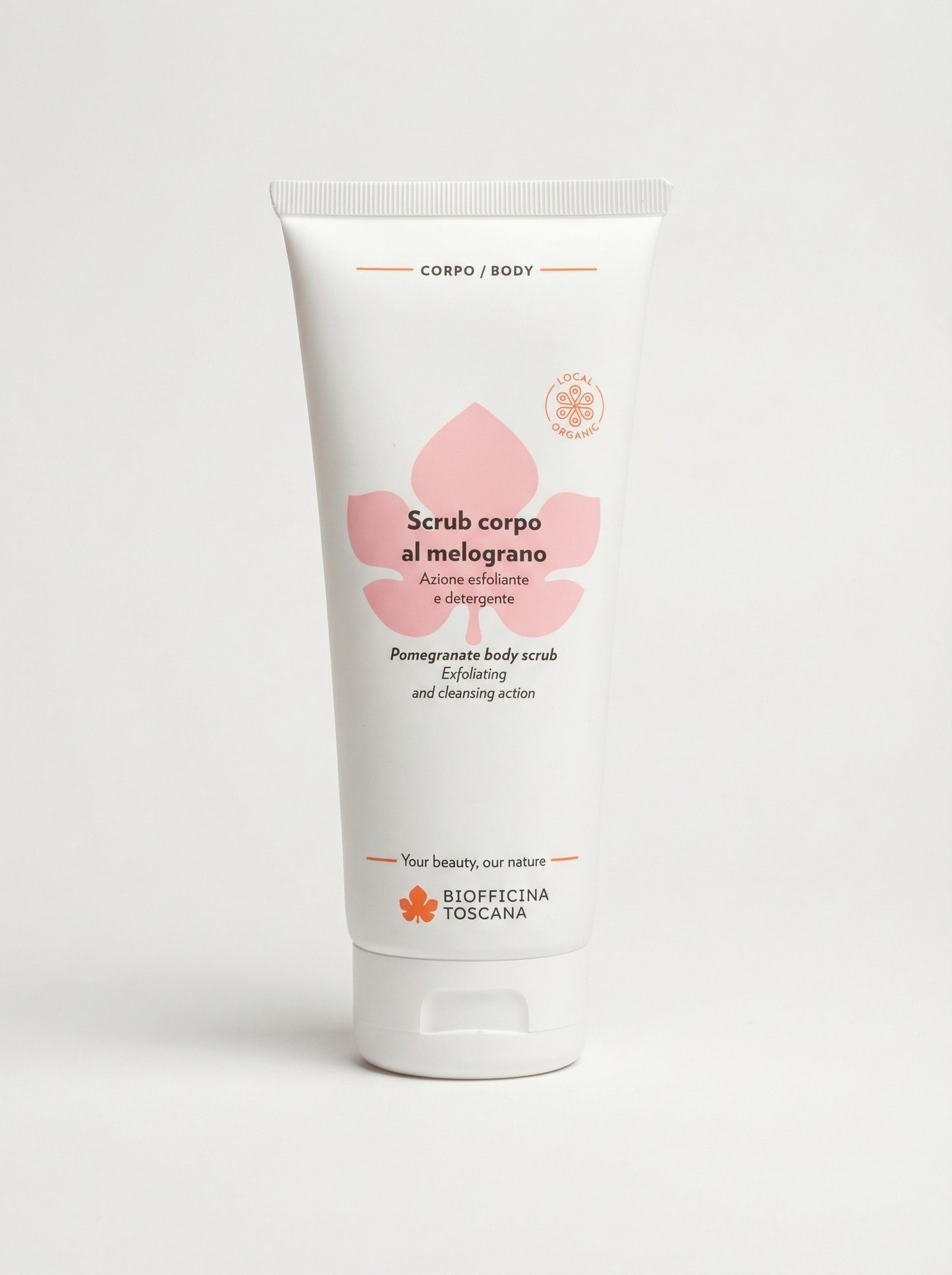 Scrub corpo al melograno - Esfoliante e Idratante per Pelli Delicate by Biofficina Toscana — product photo on white background
