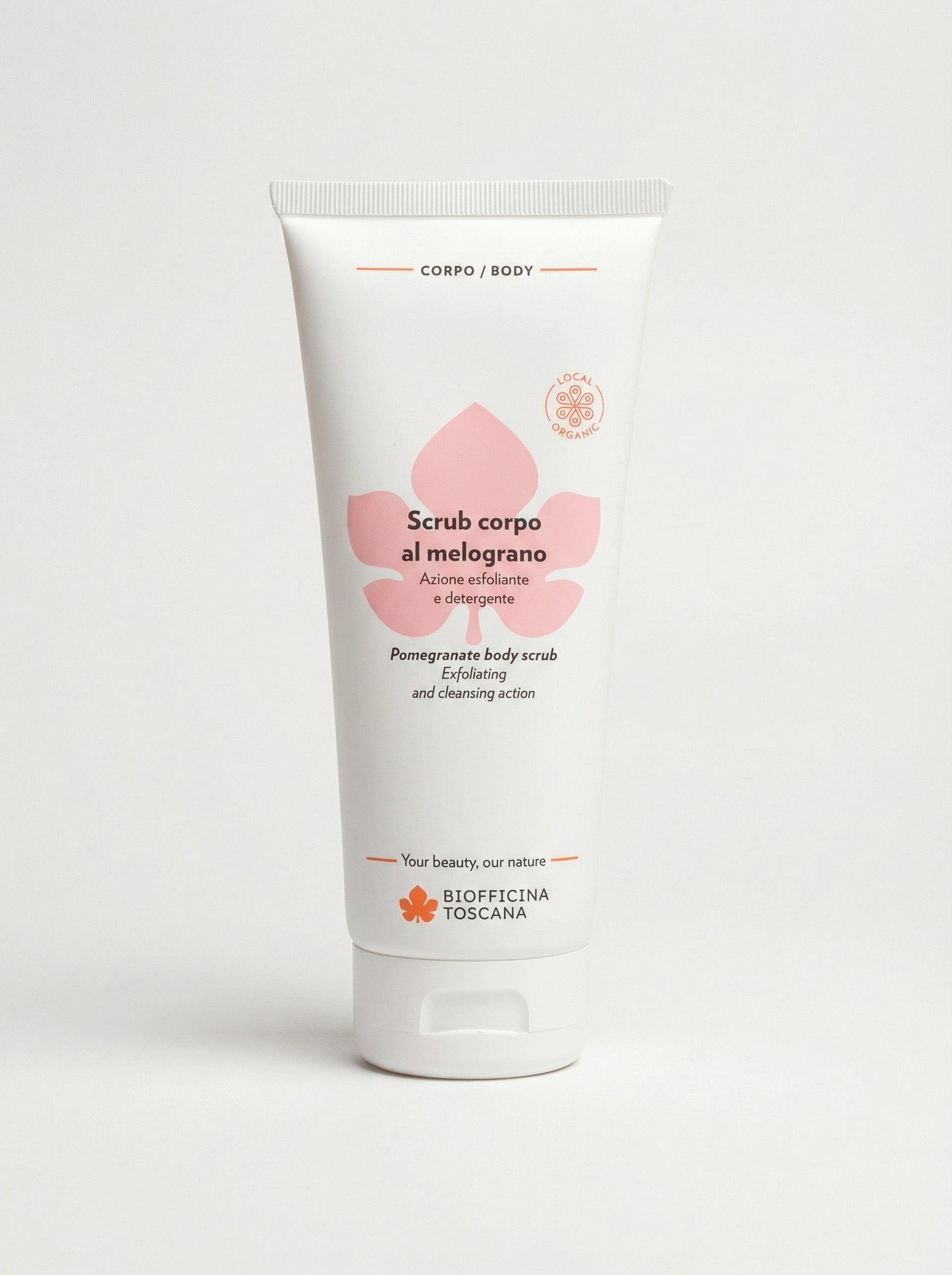 Scrub corpo al melograno - Esfoliante e Idratante per Pelli Delicate by Biofficina Toscana — product photo on white background