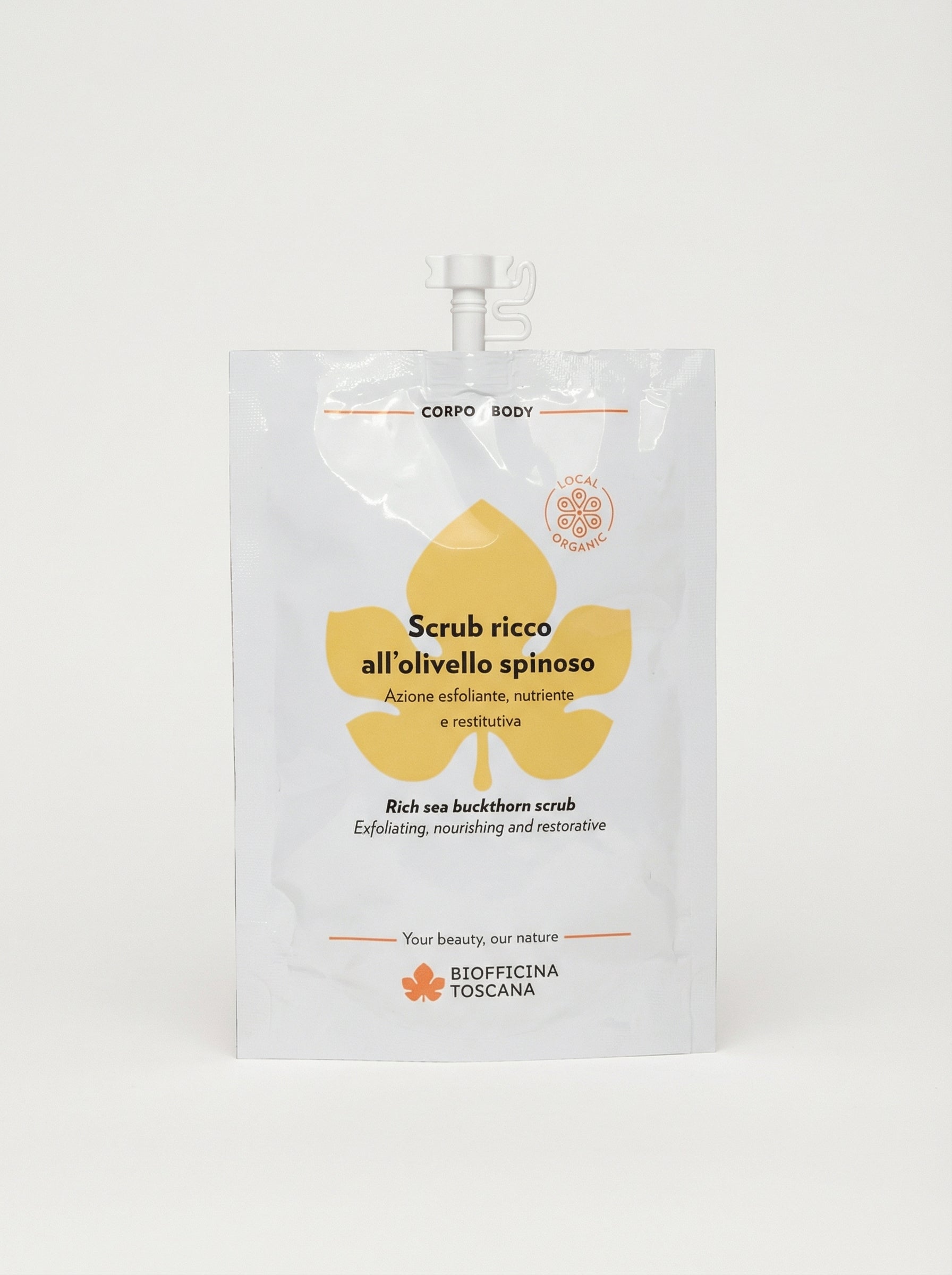 Scrub ricco all’olivello spinoso - Scrub Corpo Esfoliante Nutriente by Biofficina Toscana — product photo on white background