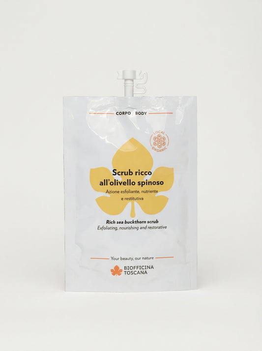 Scrub ricco all’olivello spinoso - Scrub Corpo Esfoliante Nutriente by Biofficina Toscana — product photo on white background