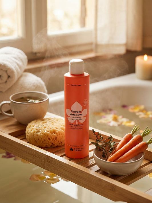 Shampoo Rinforzante con Liquepom® e Carota Bio by Biofficina Toscana — hero product photo