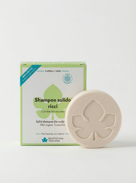 Shampoo solido ricci per capelli ricci plastic-free by Biofficina Toscana — product photo on white background