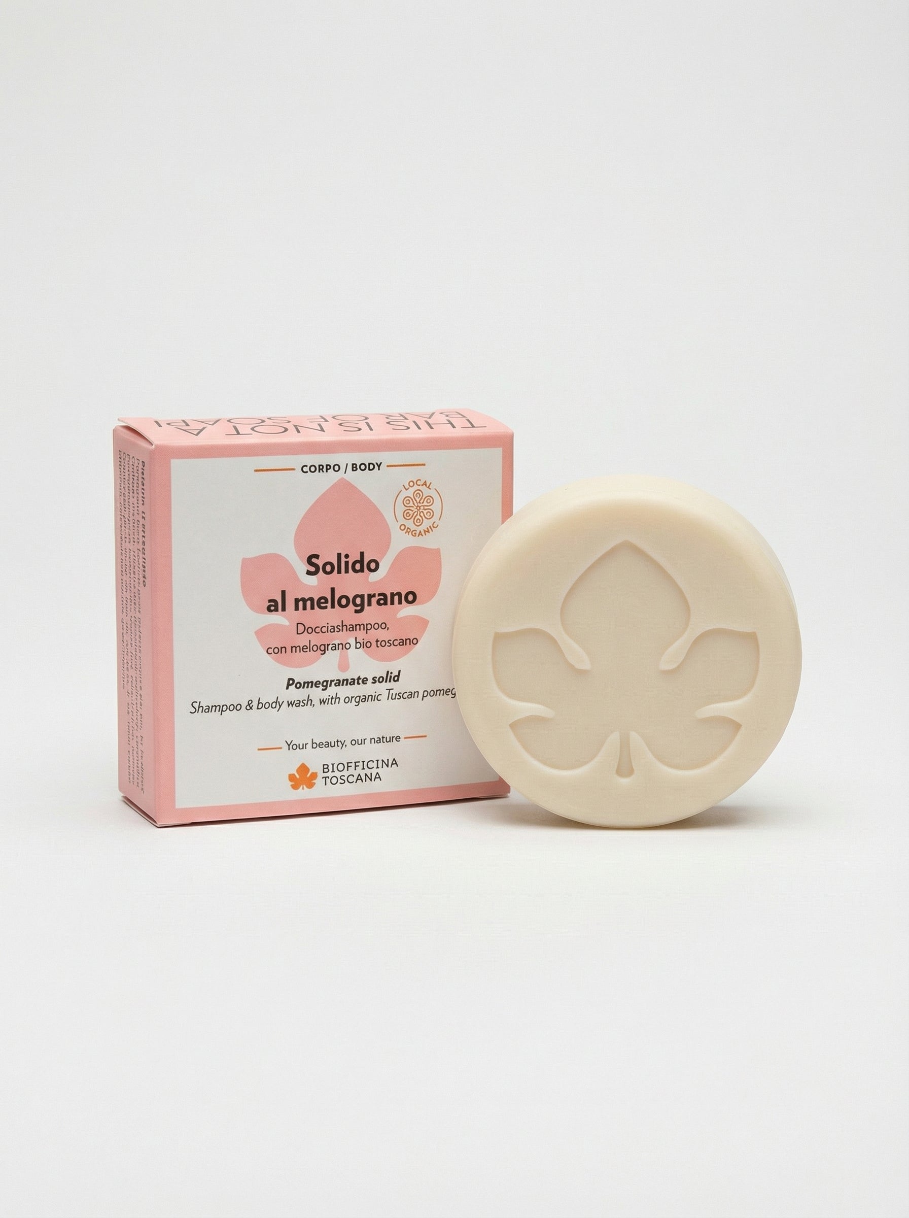 Solido al melograno Docciashampoo con Melograno Bio Toscano by Biofficina Toscana — product photo on white background