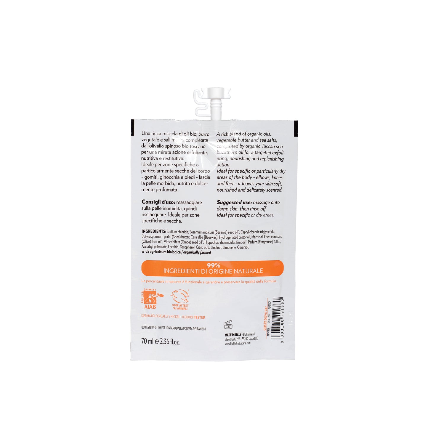 Scrub ricco all’olivello spinoso - Scrub Corpo Esfoliante Nutriente