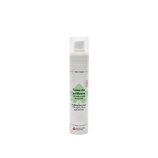 Crema viso purificante con Mela e Menta Bio