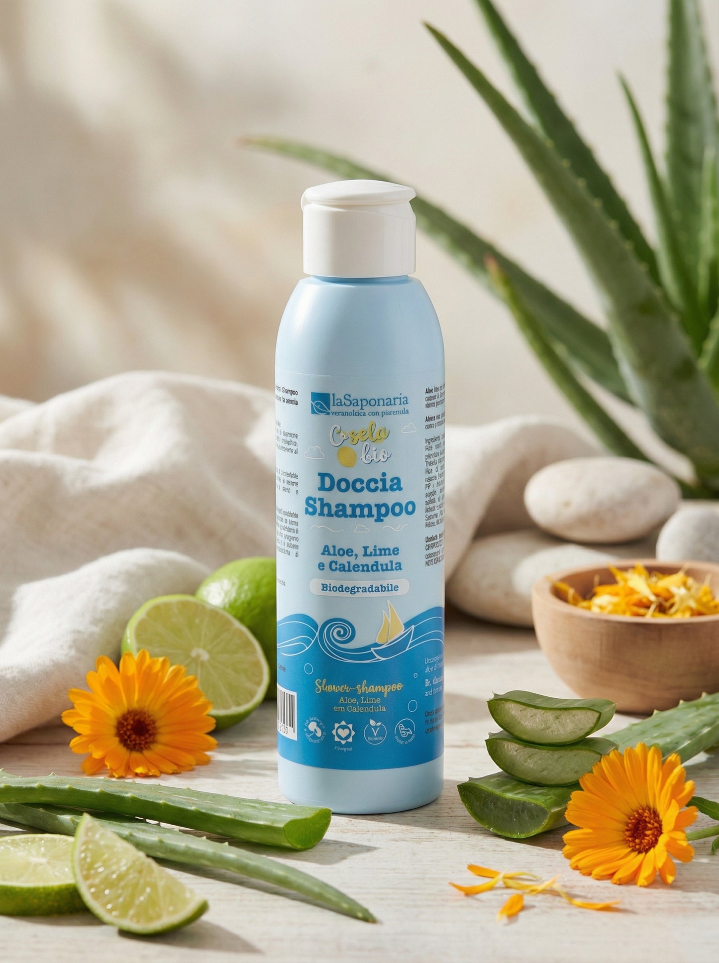 Doccia Shampoo aloe, lime e calendula by La Saponaria — hero product photo