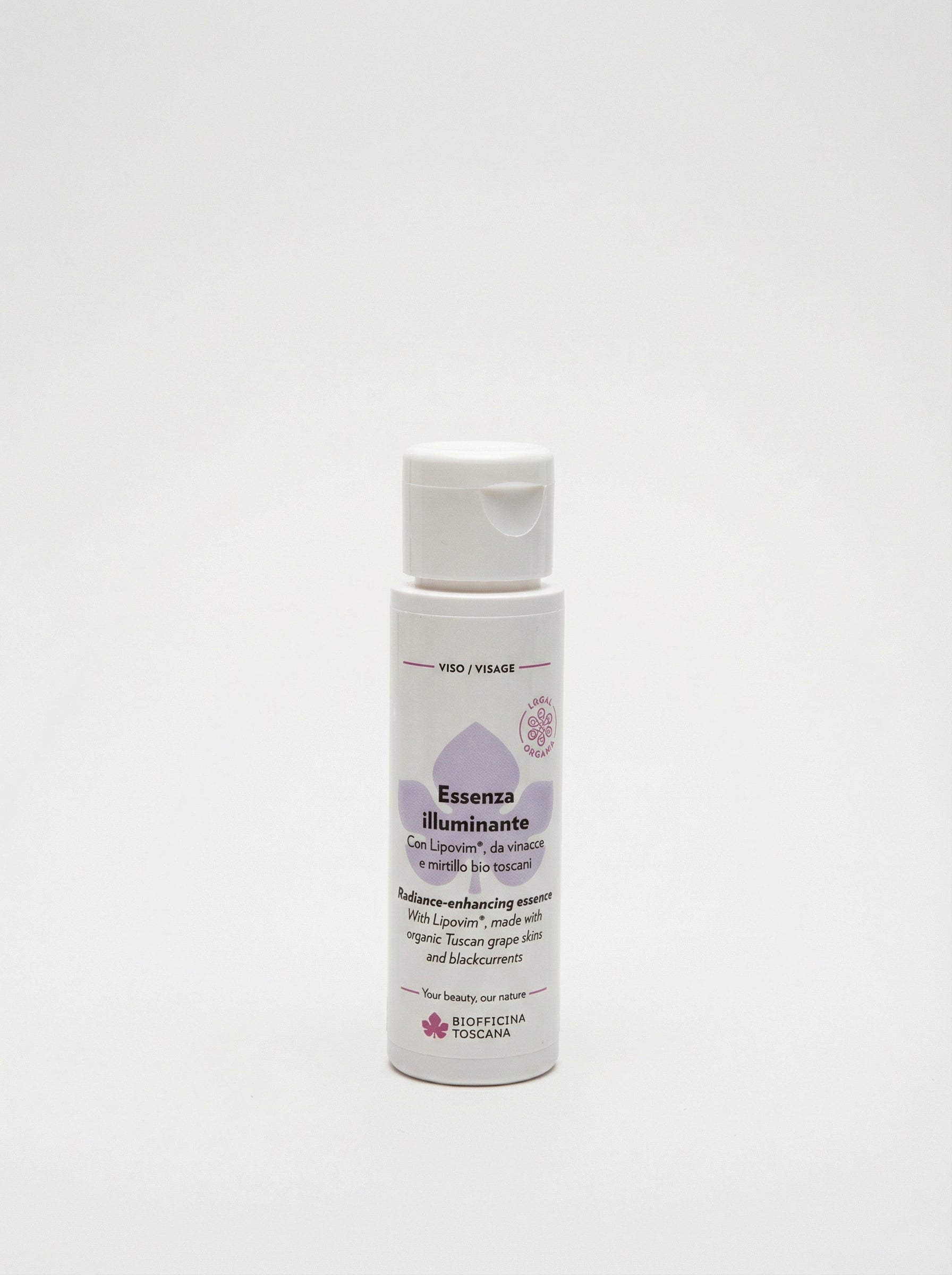 Essenza illuminante con Lipovim da vinacce e mirtillo by Biofficina Toscana — product photo on white background
