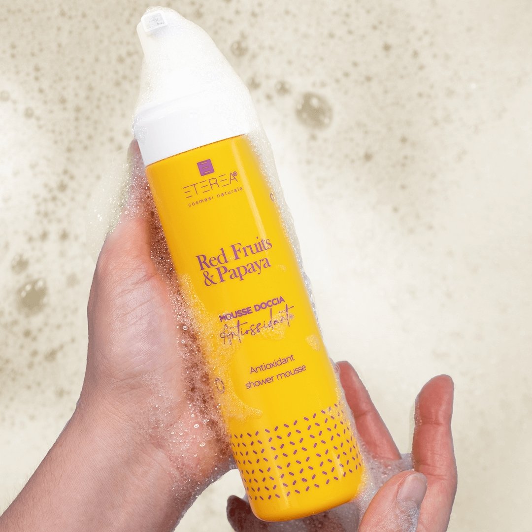 Mousse doccia antiossidante Red Fruits & Papaya Antioxidant showe mousse Fruits & Papaya