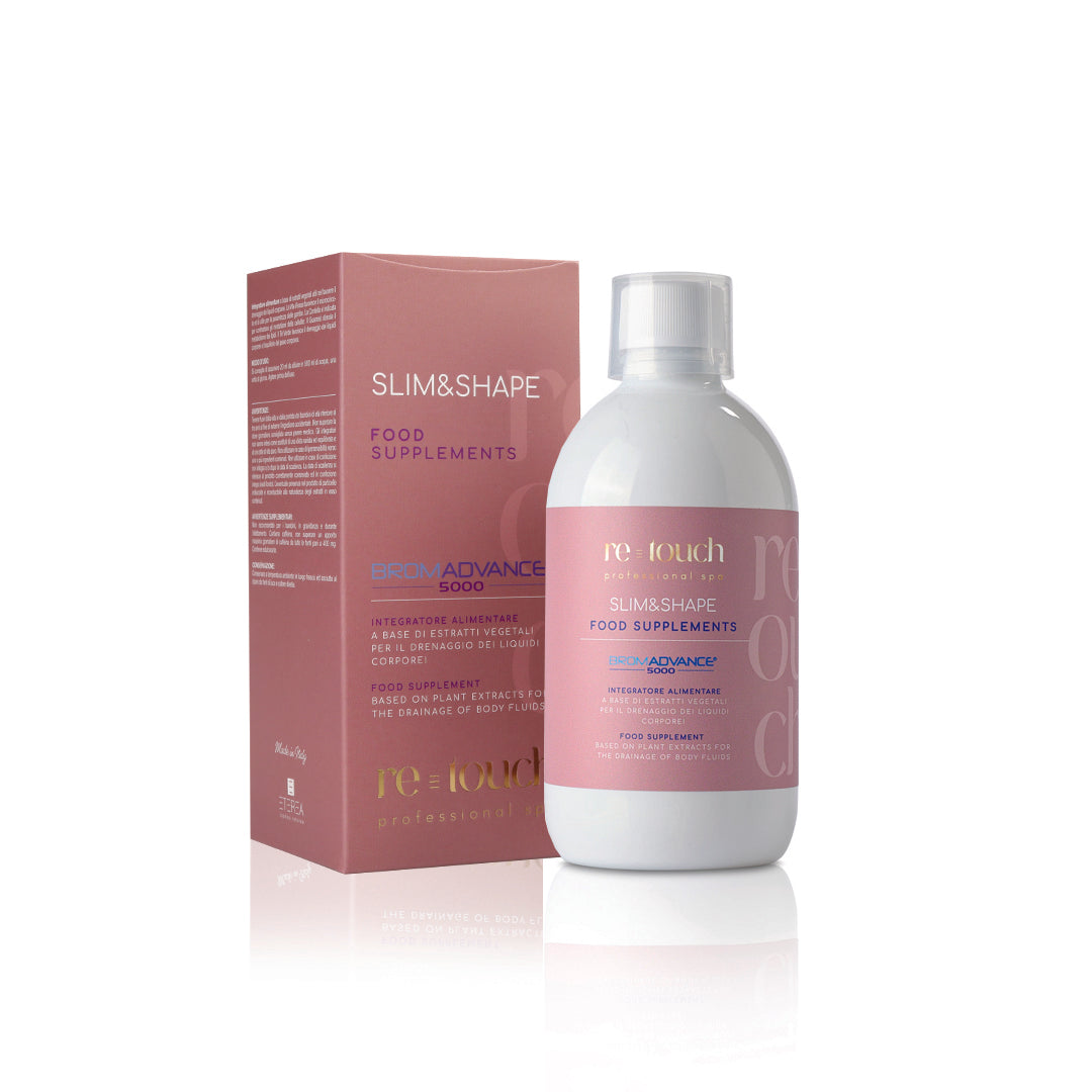Integratore Alimentare a base di estratti vegetali per drenaggio di liquidi corporei gusto mela Retouch Slim & Shape Food Supplements