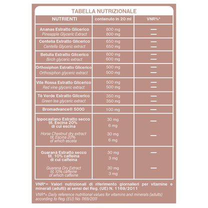 Integratore Alimentare a base di estratti vegetali per drenaggio di liquidi corporei gusto mela Retouch Slim & Shape Food Supplements