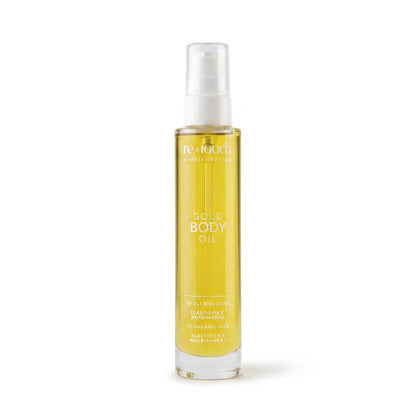 Olio corpo oro con 14 oli biologici elasticità e nutrimento Retouch Professional Spa Gold Body