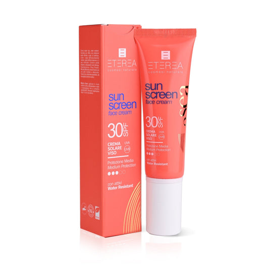 Sun Screen Face Cream 30 Spf Protezione Solare Viso Antiage Idratante
