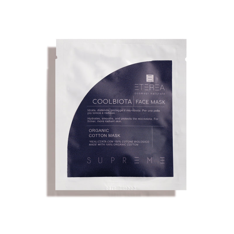 Maschera viso idratante  con cotobe biologico - Supreme Coolbiota face mask