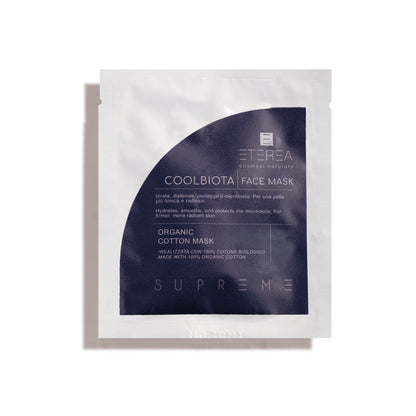 Maschera viso idratante  con cotobe biologico - Supreme Coolbiota face mask