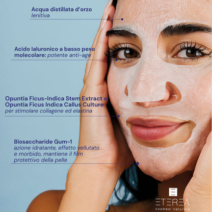 Maschera viso idratante  con cotobe biologico - Supreme Coolbiota face mask
