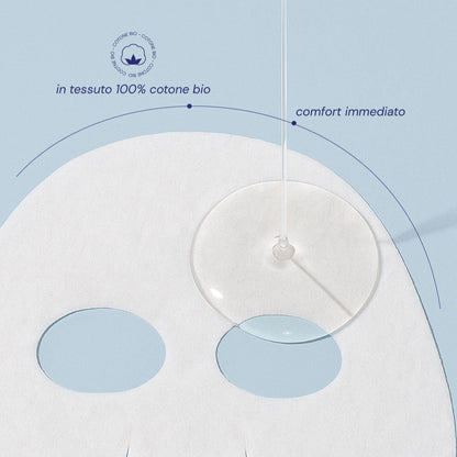 Maschera viso idratante  con cotobe biologico - Supreme Coolbiota face mask