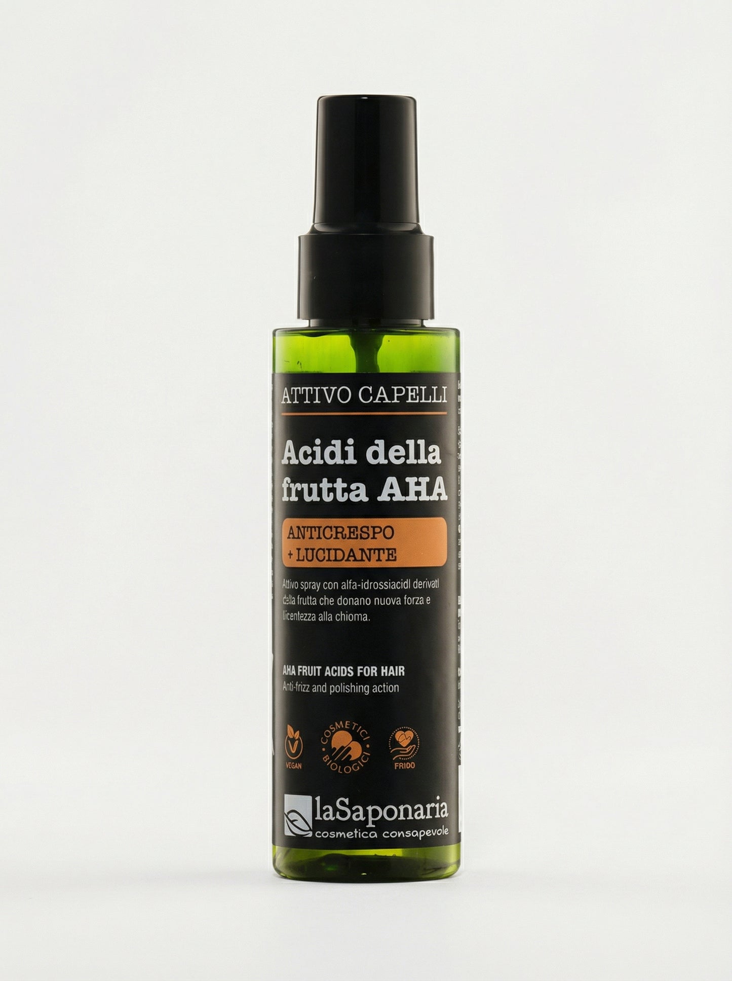 Acidi della frutta AHA - Spray Capelli Anticrespo Lucidante by La Saponaria — product photo on white background
