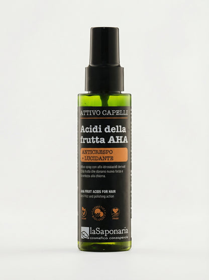 Acidi della frutta AHA - Spray Capelli Anticrespo Lucidante by La Saponaria — product photo on white background