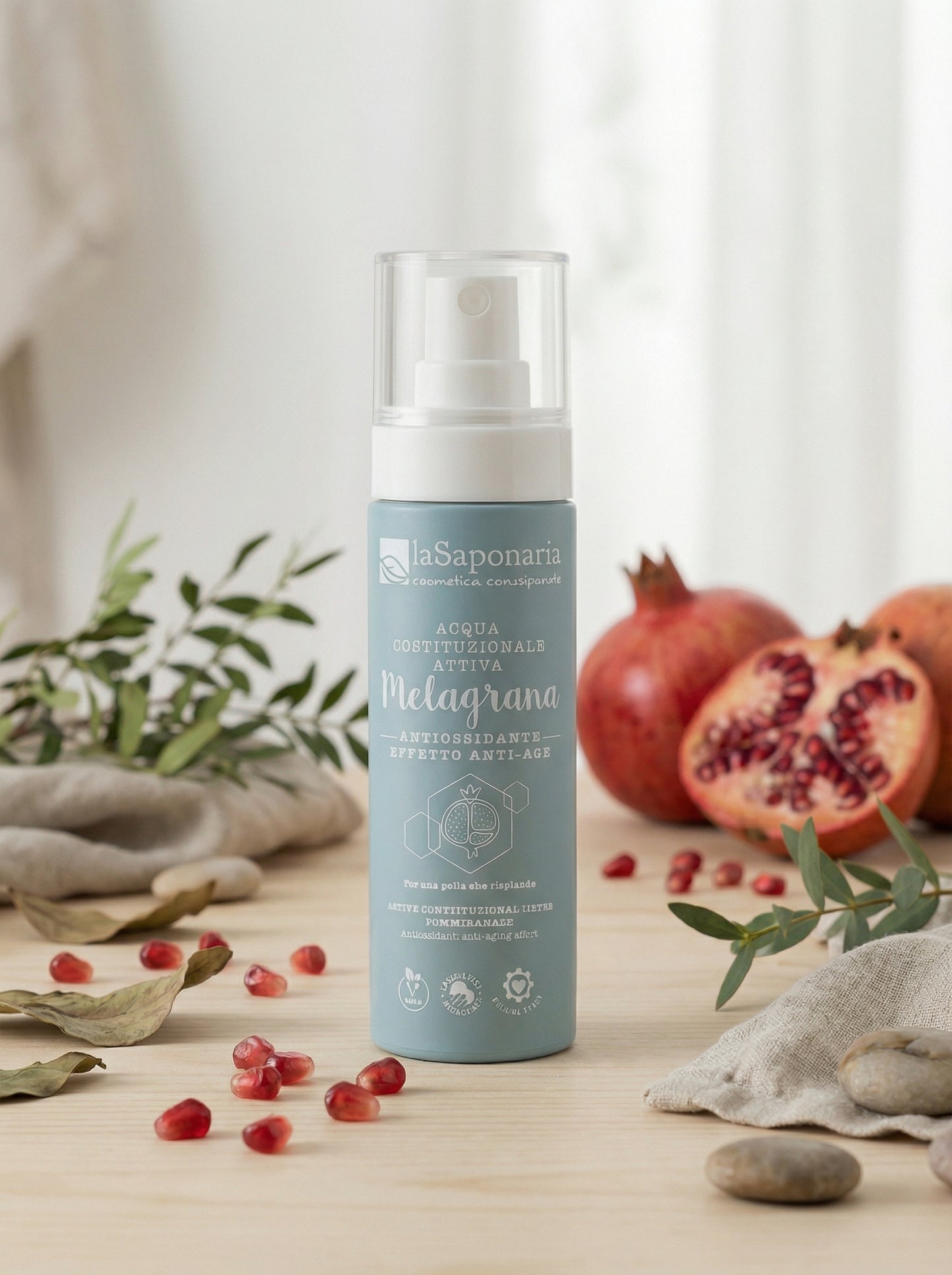 Acqua Attiva Antiossidante Melagrana Tonico Viso Anti-Age by La Saponaria — hero product photo