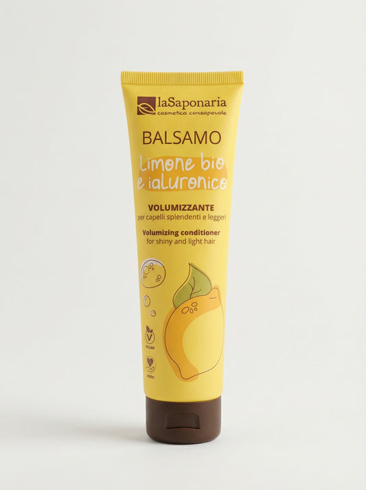 Balsamo capelli volumizzante Limone Bio - Idratante e Purificante by La Saponaria — product photo on white background