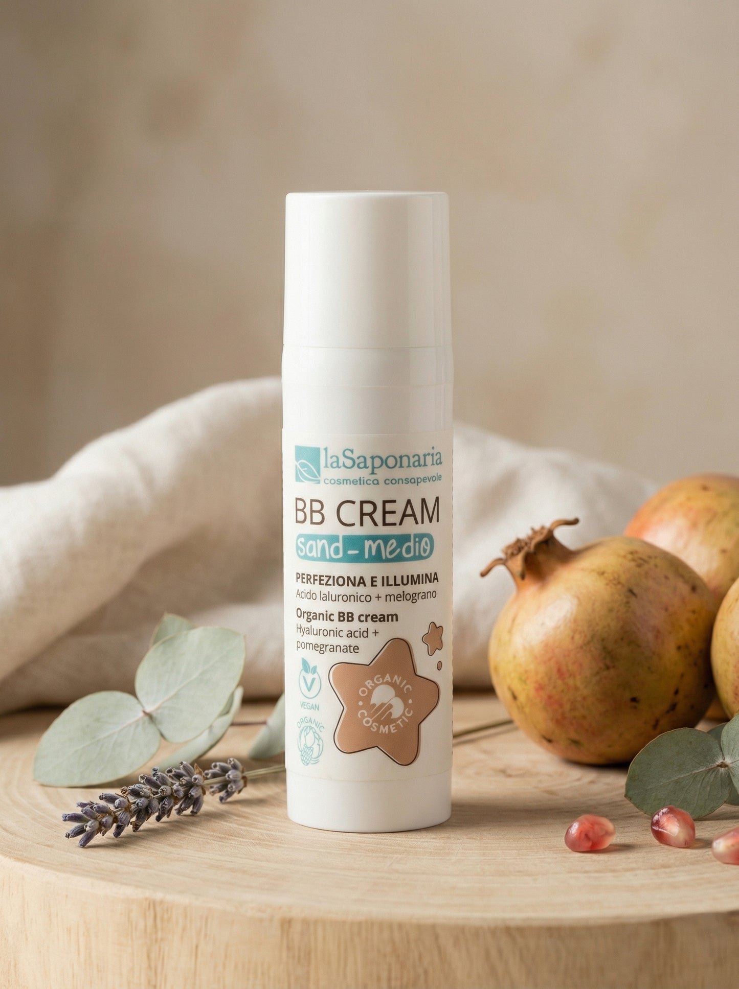 BB Cream Sand - Crema Viso Colorata Incarnato Uniforme Naturale by La Saponaria — hero product photo