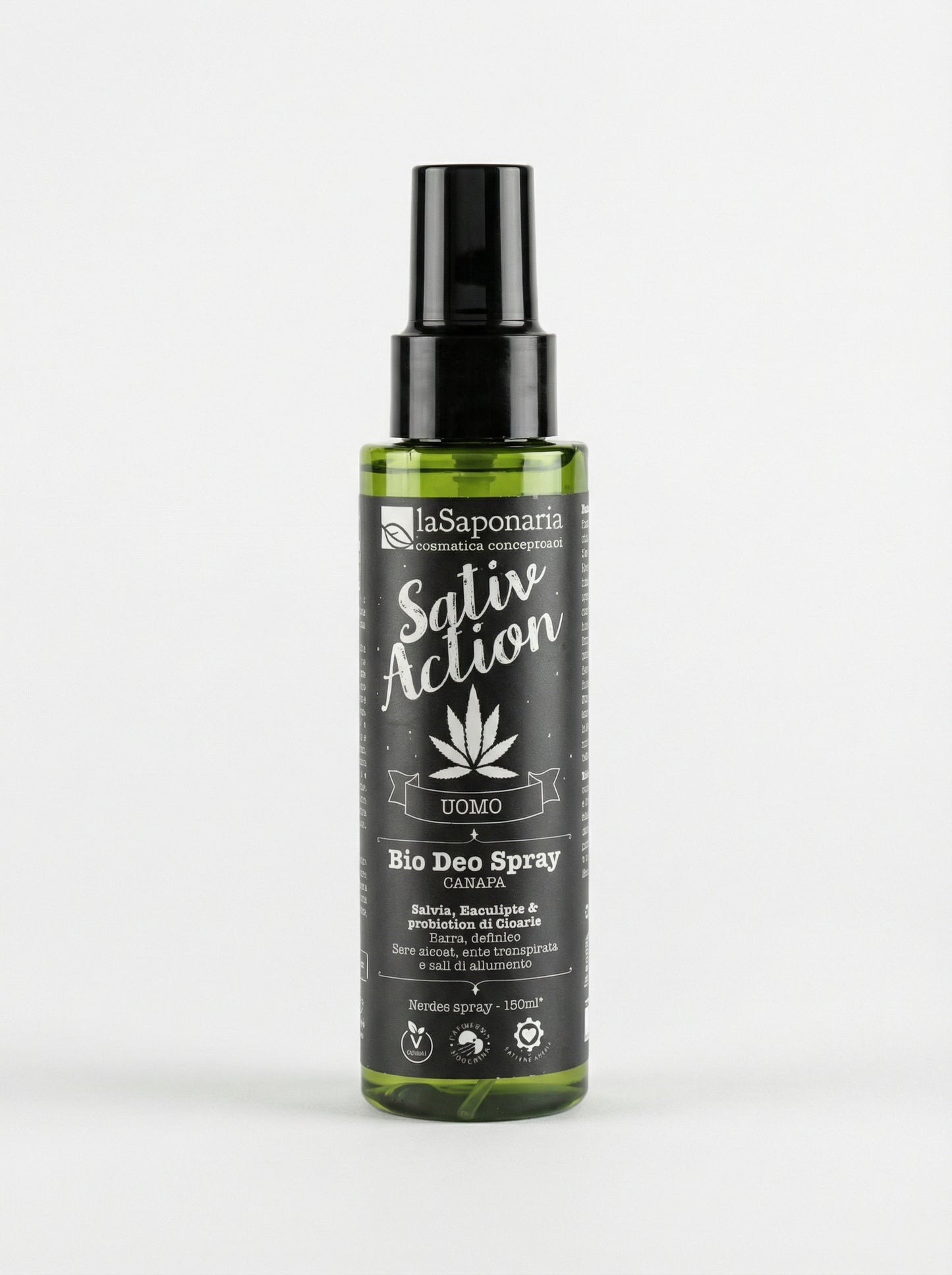 Biodeo Spray Canapa Deodorante Biologico per Freschezza Naturale by La Saponaria — product photo on white background