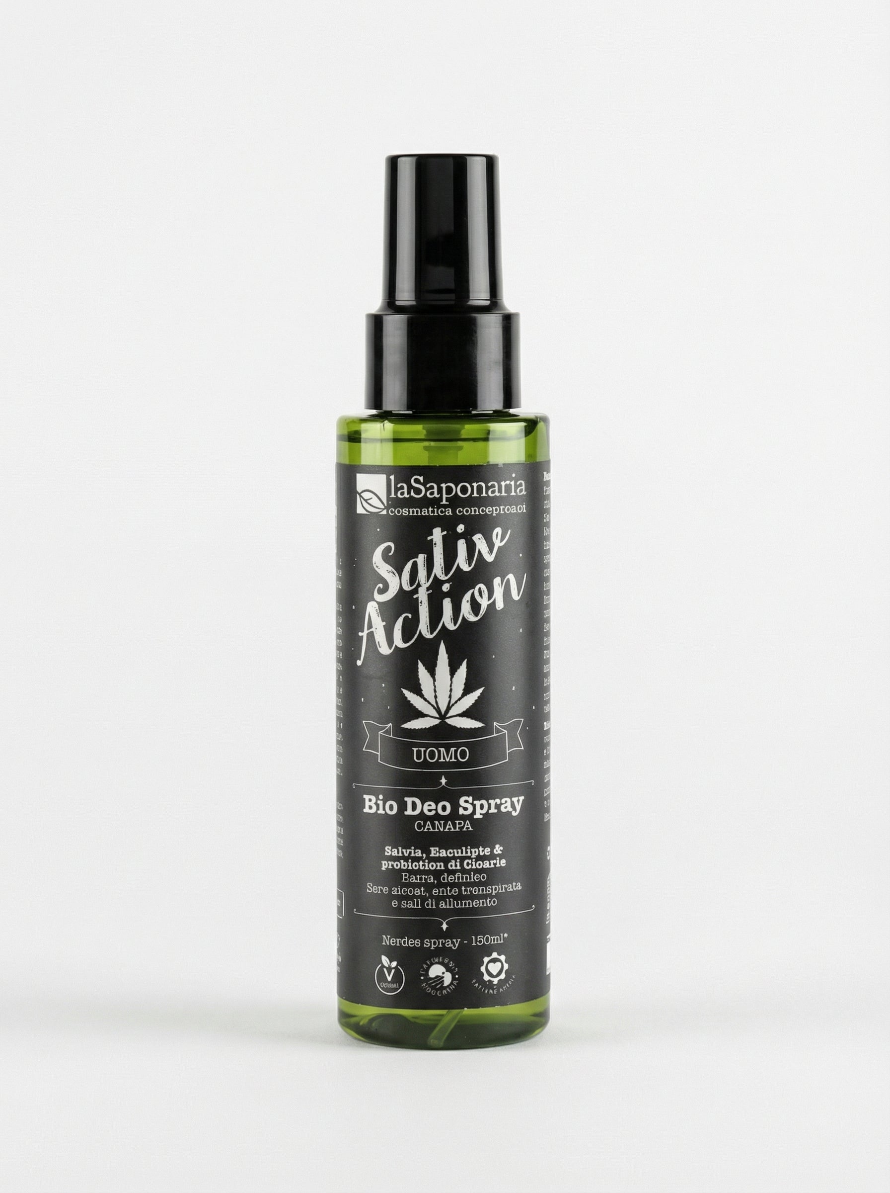 Biodeo Spray Canapa Deodorante Biologico per Freschezza Naturale by La Saponaria — product photo on white background