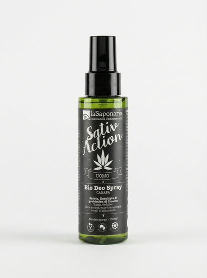 Biodeo Spray Canapa Deodorante Biologico per Freschezza Naturale by La Saponaria — product photo on white background
