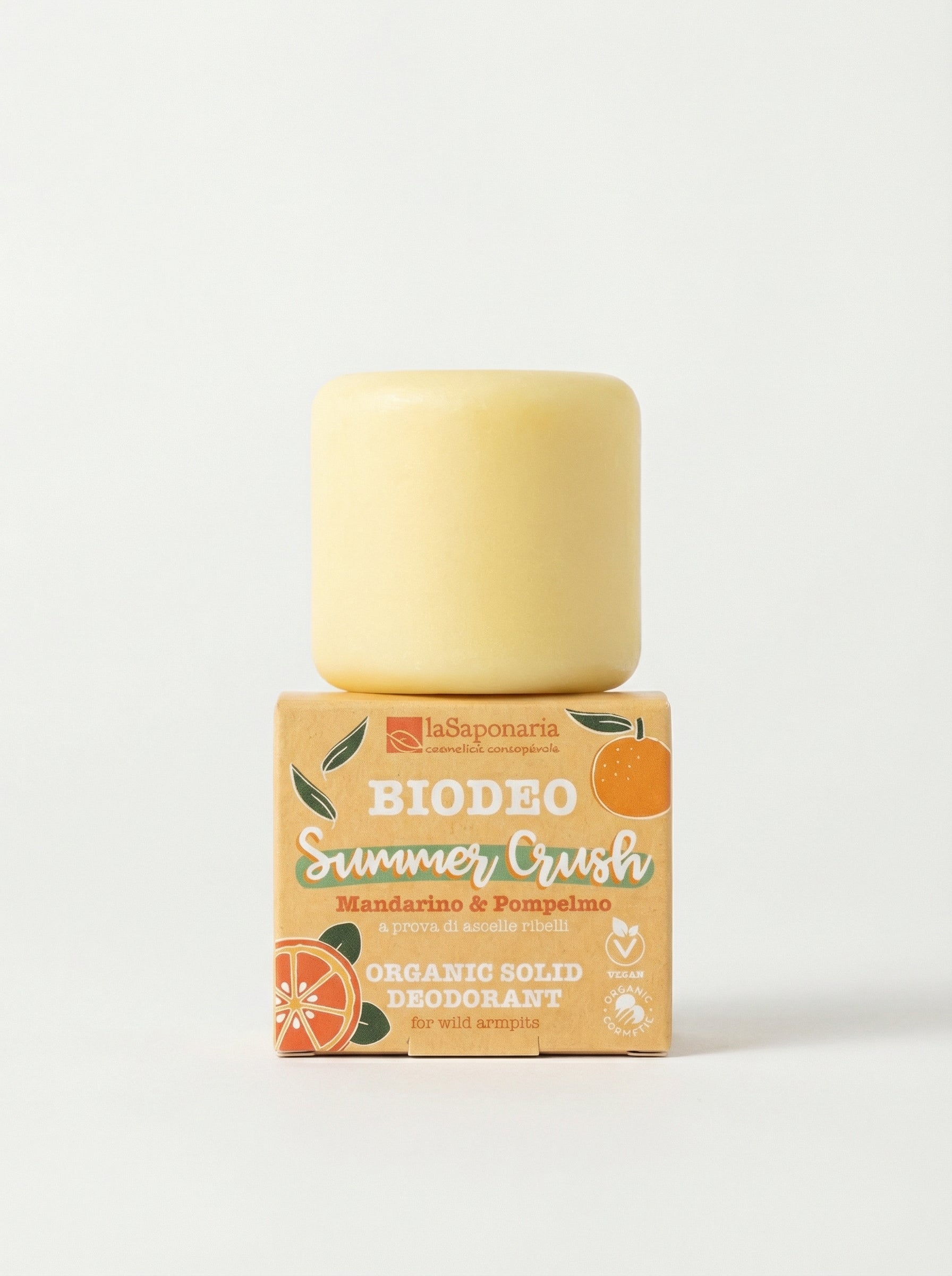 Biodeo Summer Crush - Deodorante Solido Fruttato Efficace by La Saponaria — product photo on white background