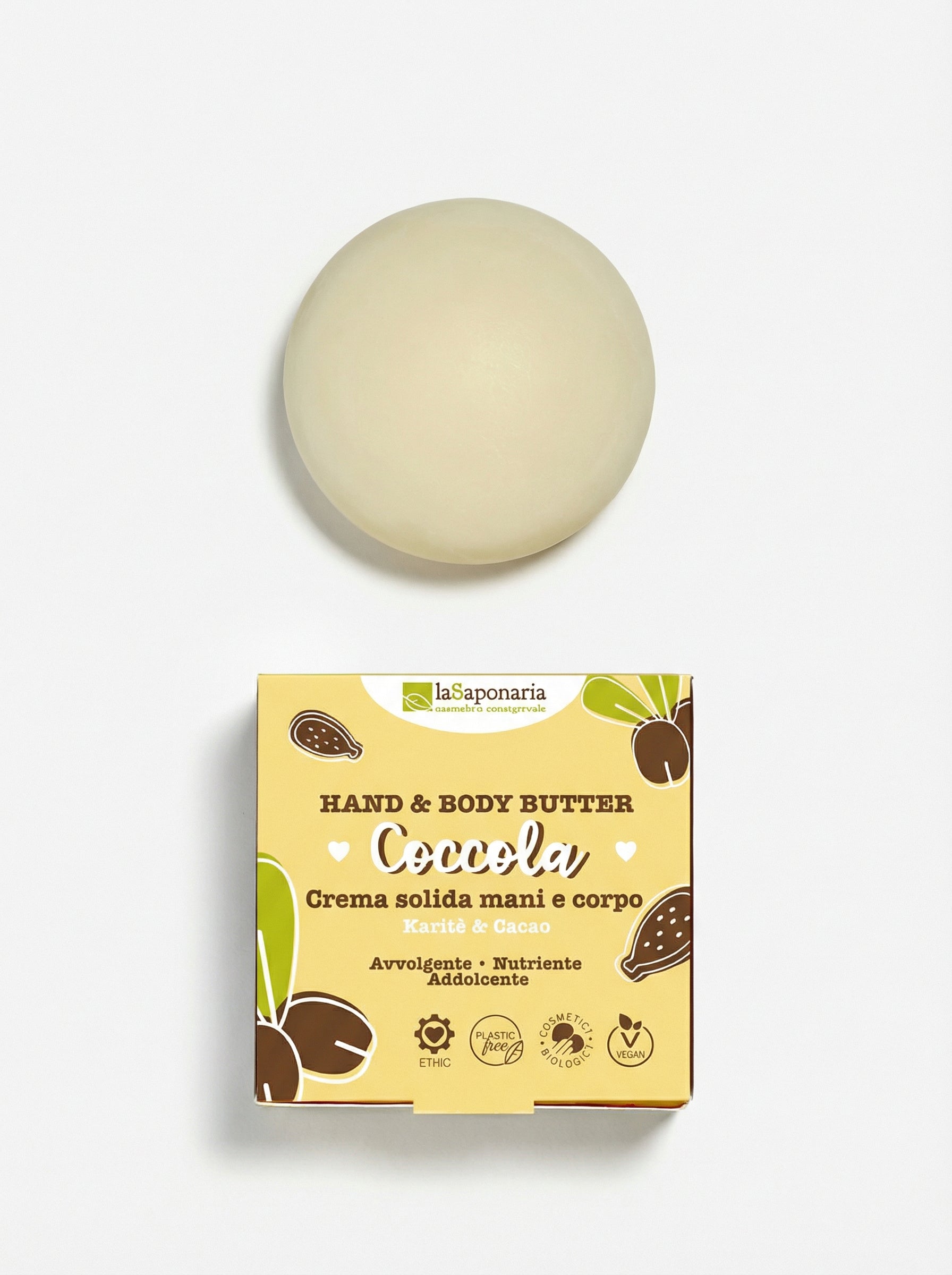 Crema Solida Mani e Corpo Coccola Nutriente al Profumo Vanigliato by La Saponaria — product photo on white background