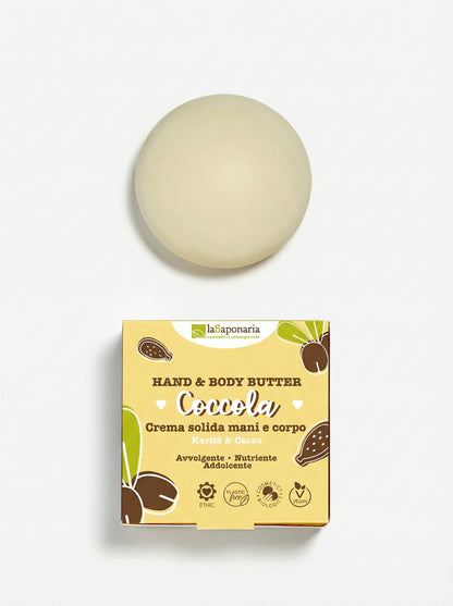 Crema Solida Mani e Corpo Coccola Nutriente al Profumo Vanigliato by La Saponaria — product photo on white background