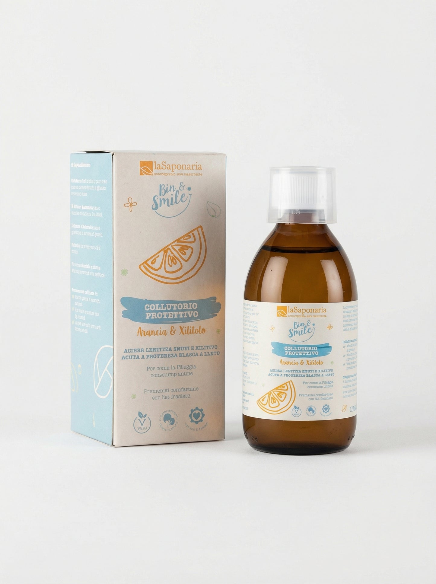 Collutorio Naturale Protettivo Arancia&Xilitolo Lenitivo by La Saponaria — product photo on white background