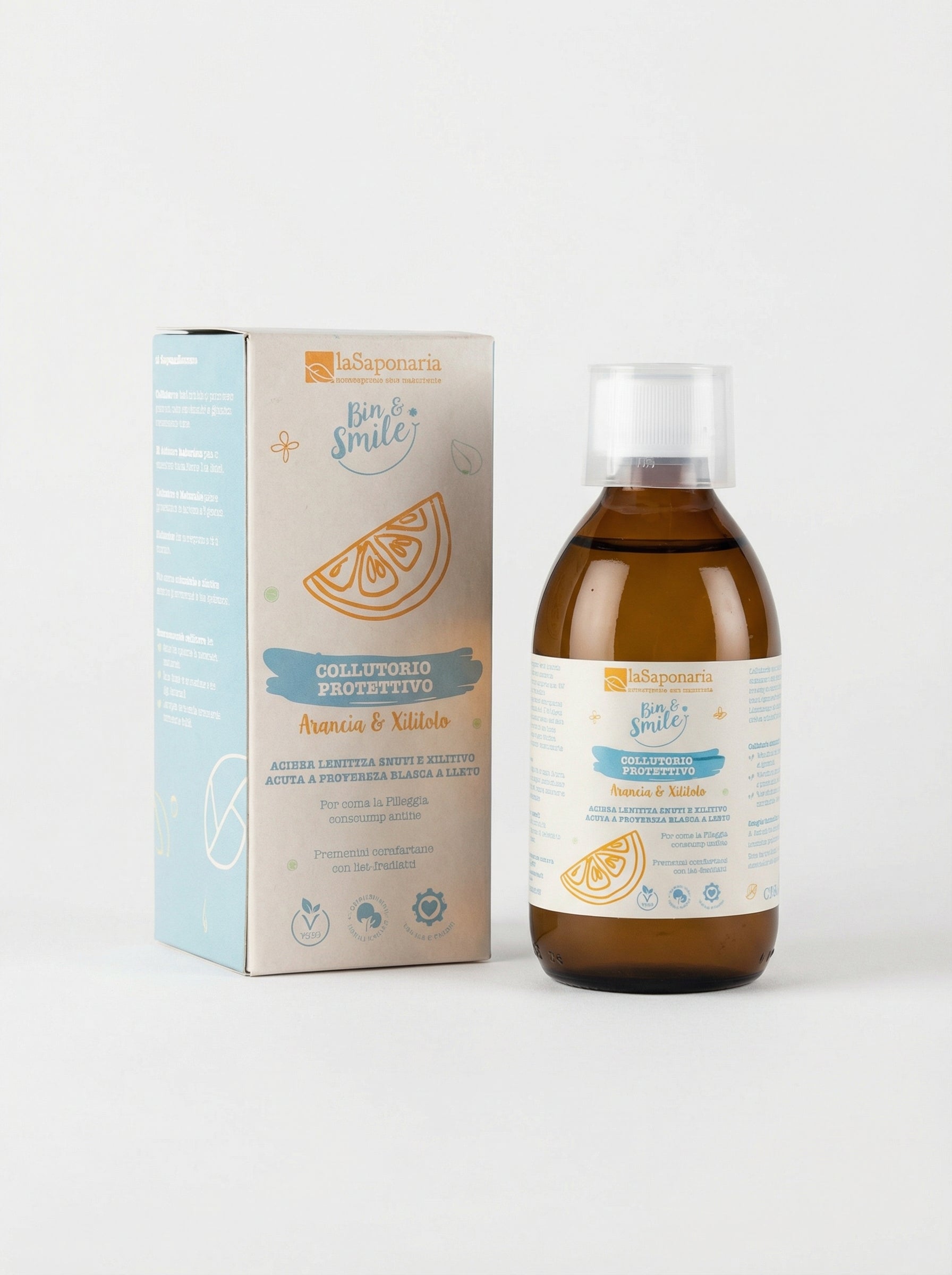 Collutorio Naturale Protettivo Arancia&Xilitolo Lenitivo by La Saponaria — product photo on white background