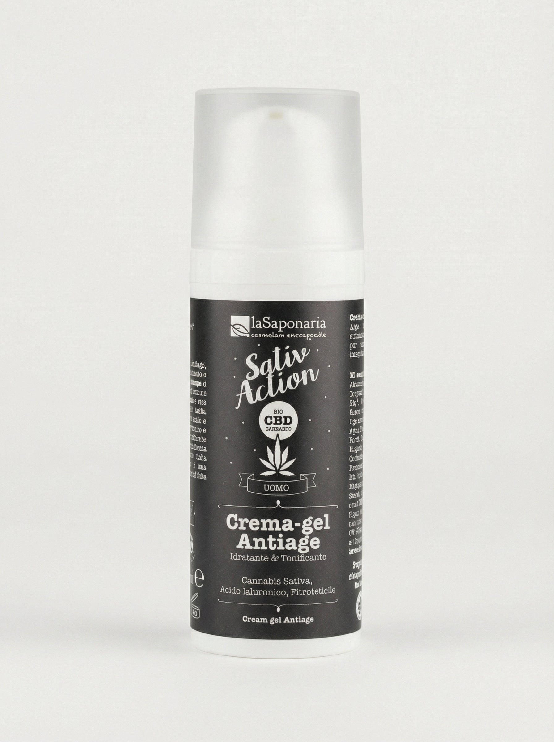 Crema-Gel viso uomo Antiage - Tonificante e Idratante Bio by La Saponaria — product photo on white background