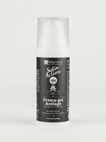 Crema-Gel viso uomo Antiage - Tonificante e Idratante Bio by La Saponaria — product photo on white background