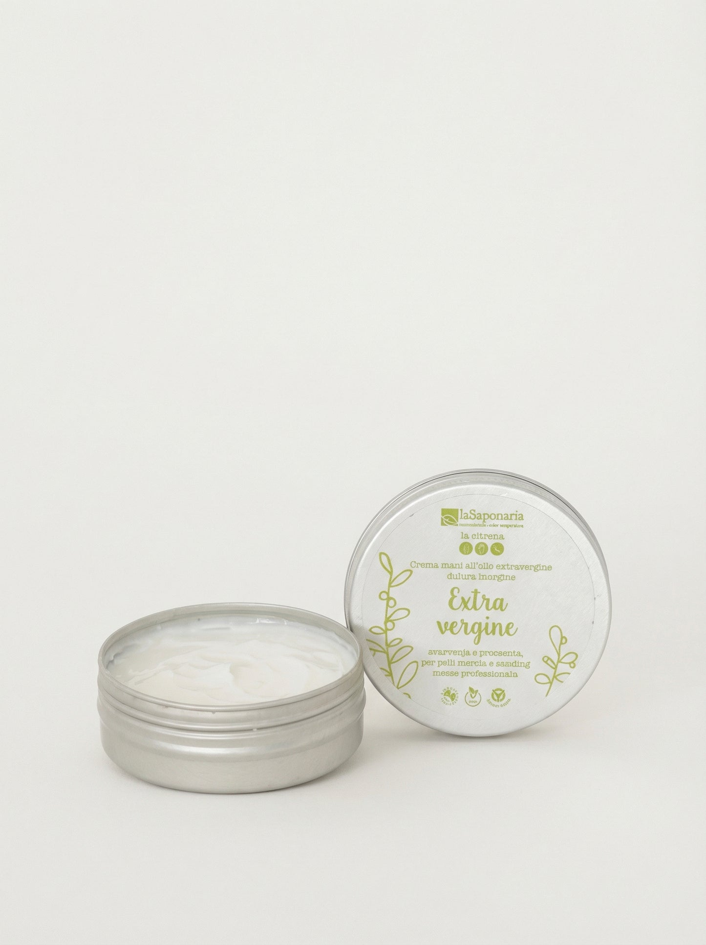 Crema mani extravergine - Crema Mani Nutriente Protettiva Senza Profumo by La Saponaria — product photo on white background