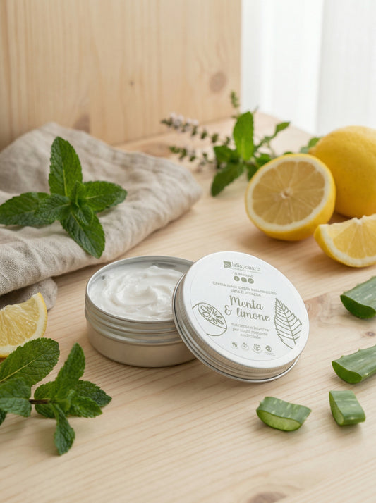 Crema mani menta e limone - Nutriente e Lenitiva Bio by La Saponaria — hero product photo