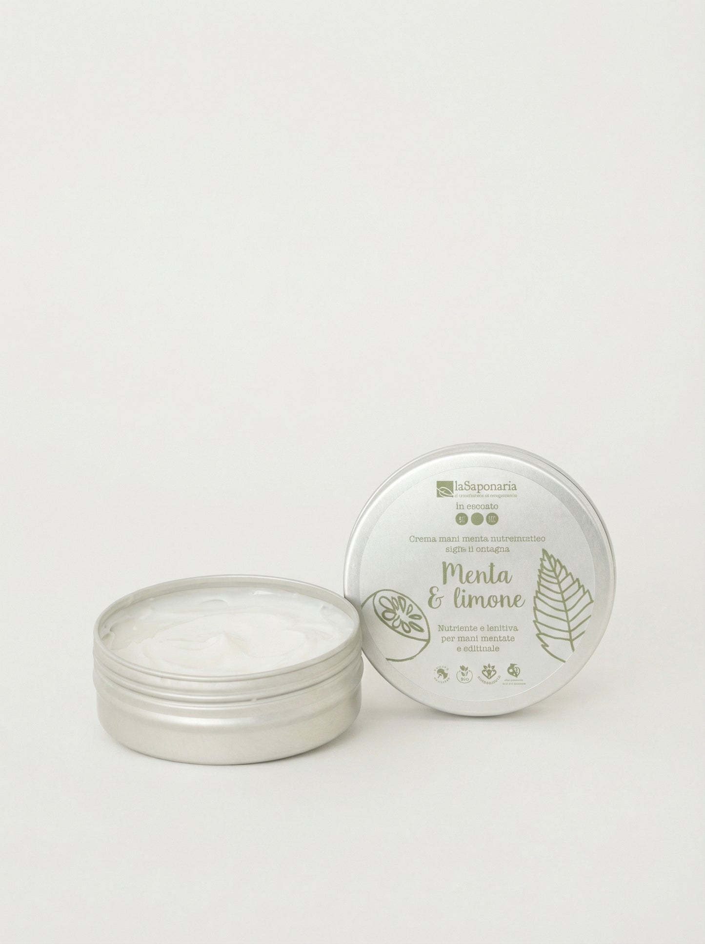 Crema mani menta e limone - Nutriente e Lenitiva Bio by La Saponaria — product photo on white background