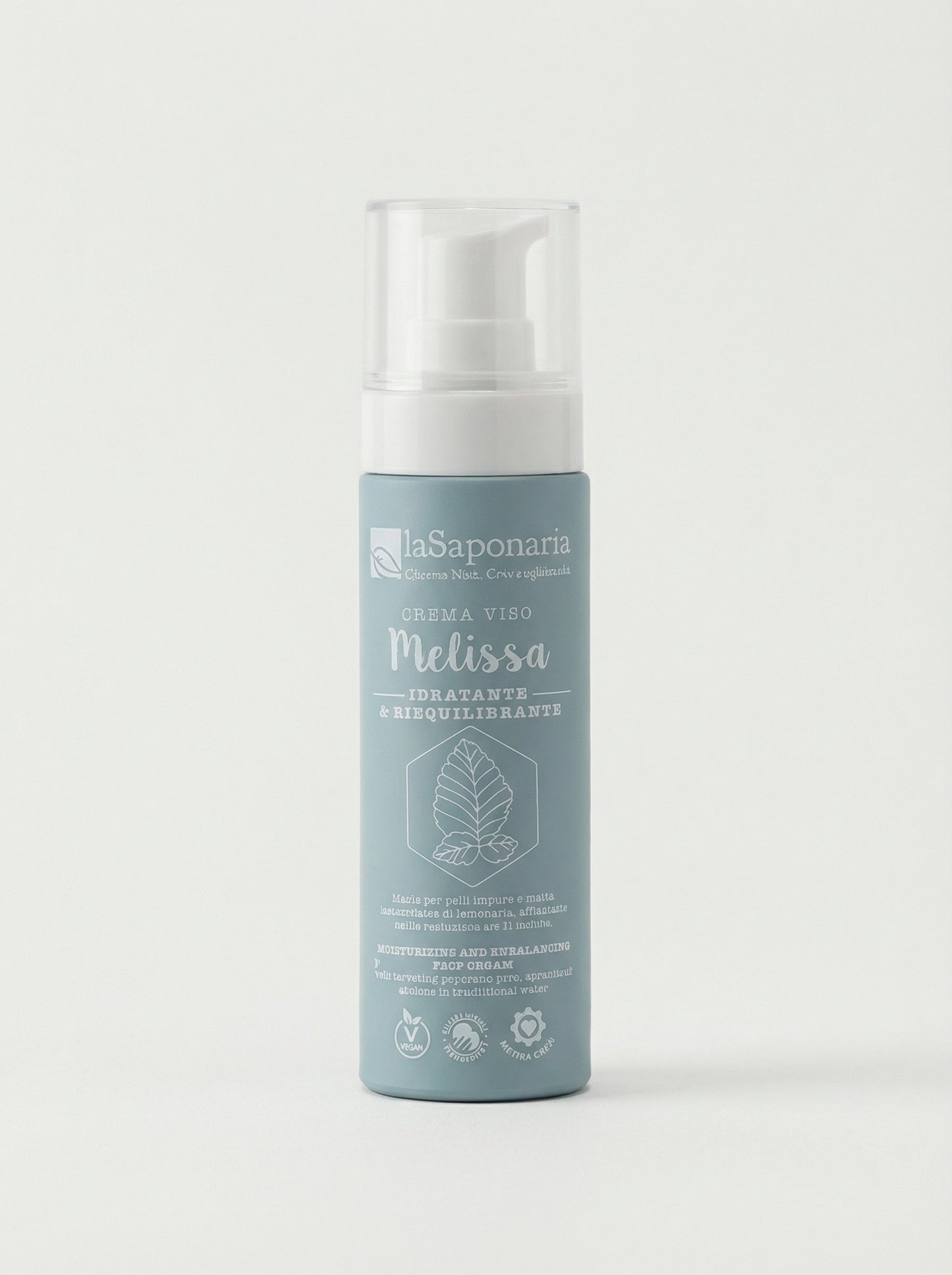 Crema viso idratante Melissa per Pelli Miste e Impure by La Saponaria — product photo on white background