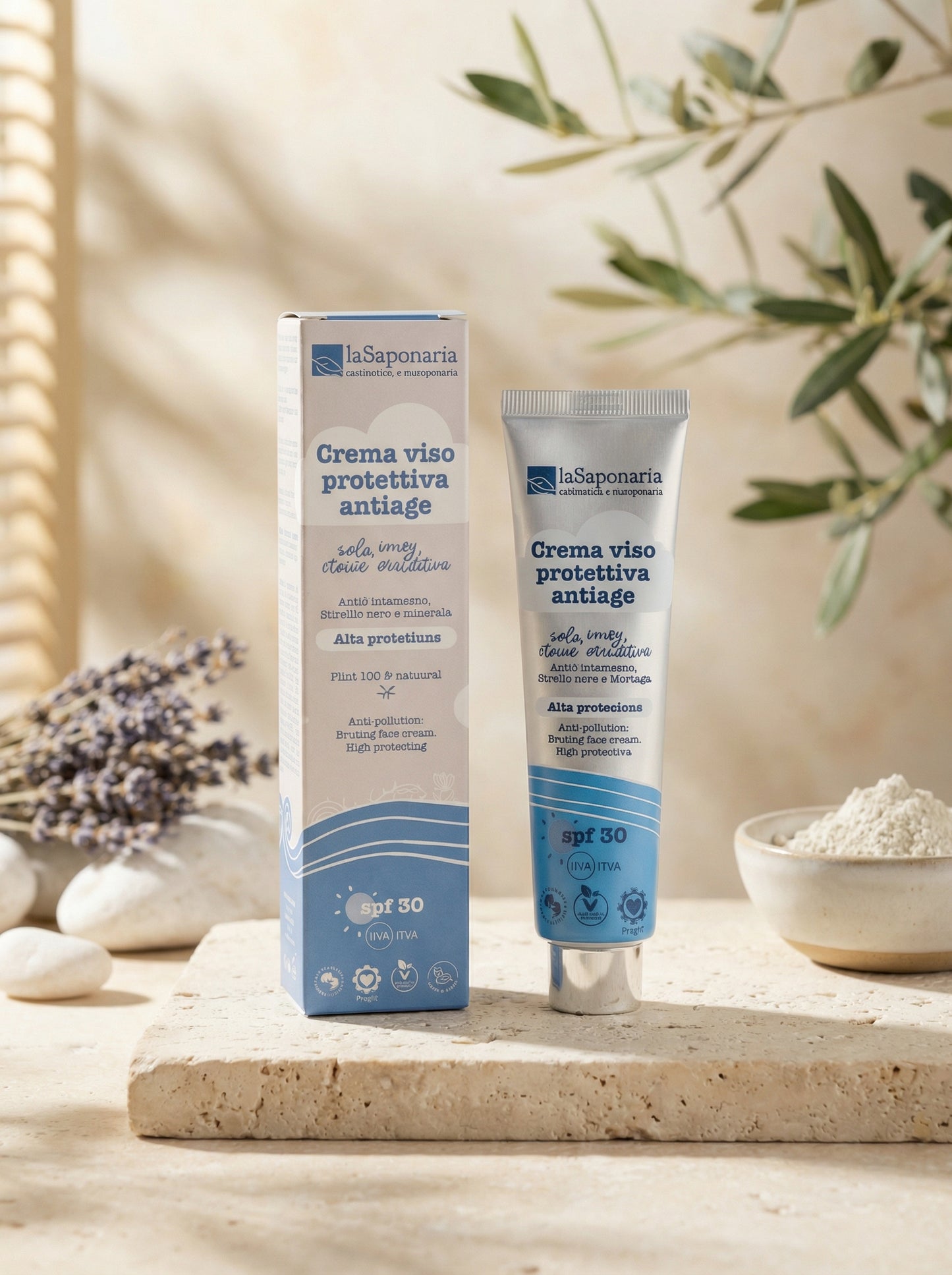 Crema viso protettiva antiage SPF 30 - Idratante e Protettiva by La Saponaria — hero product photo