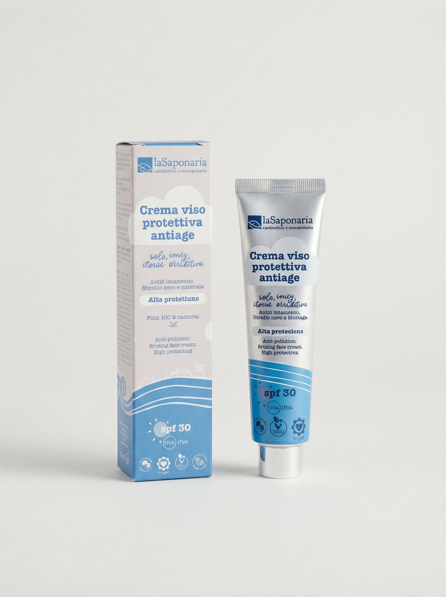 Crema viso protettiva antiage SPF 30 - Idratante e Protettiva by La Saponaria — product photo on white background