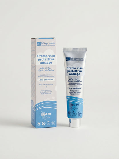 Crema viso protettiva antiage SPF 30 - Idratante e Protettiva by La Saponaria — product photo on white background