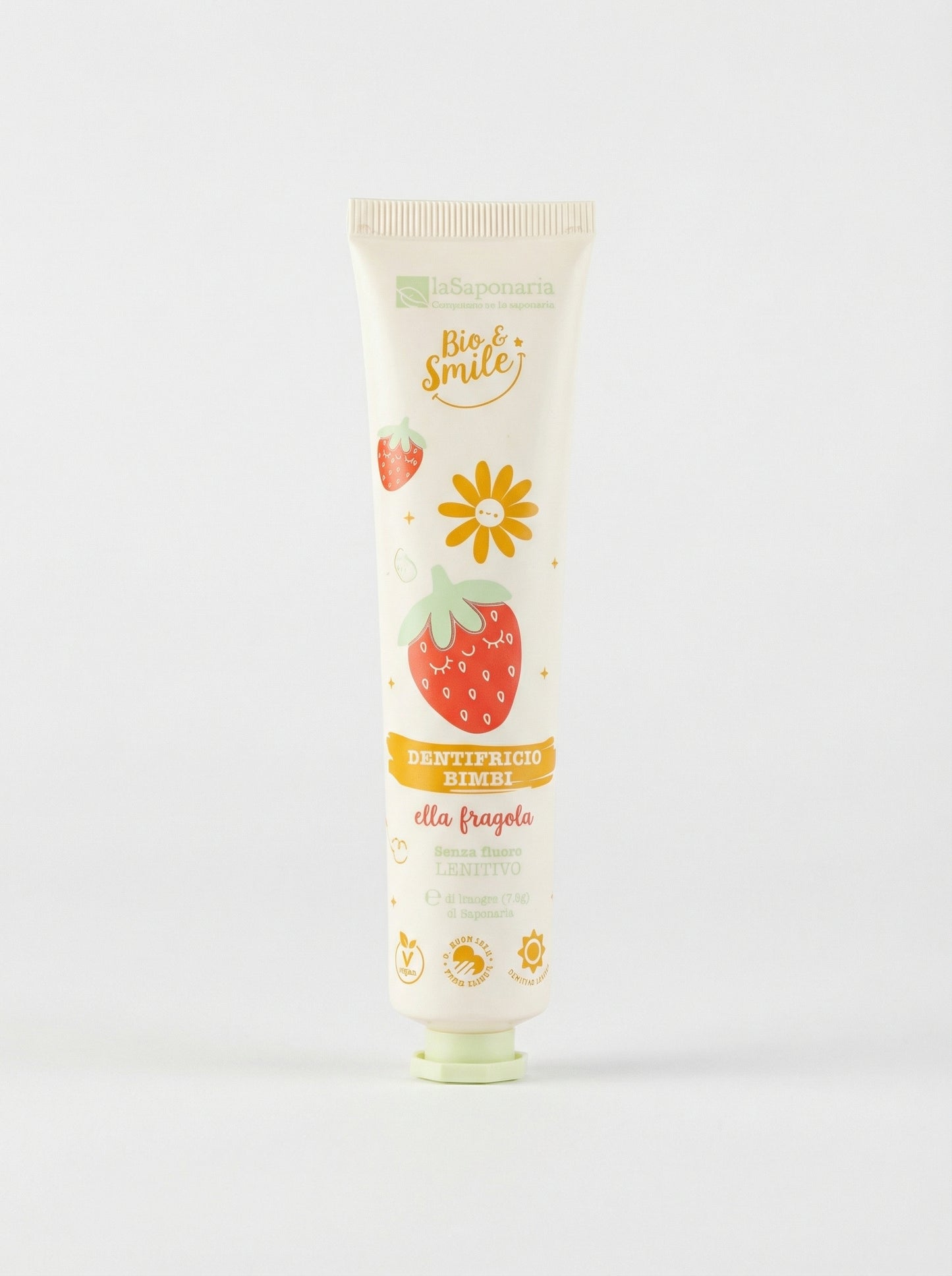 Dentifricio Lenitivo Bimbi Fragola - Senza Fluoro by La Saponaria — product photo on white background