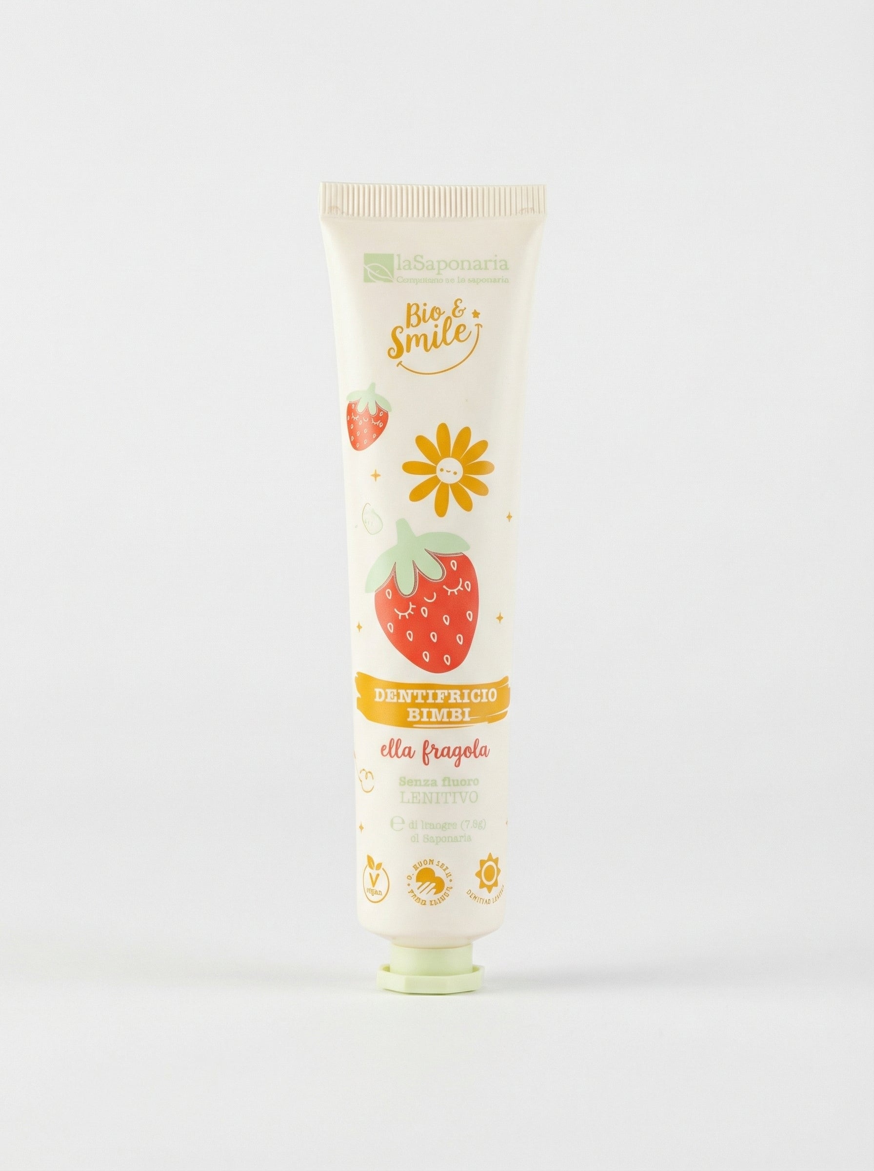 Dentifricio Lenitivo Bimbi Fragola - Senza Fluoro by La Saponaria — product photo on white background